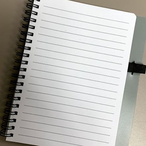 Lined notebook