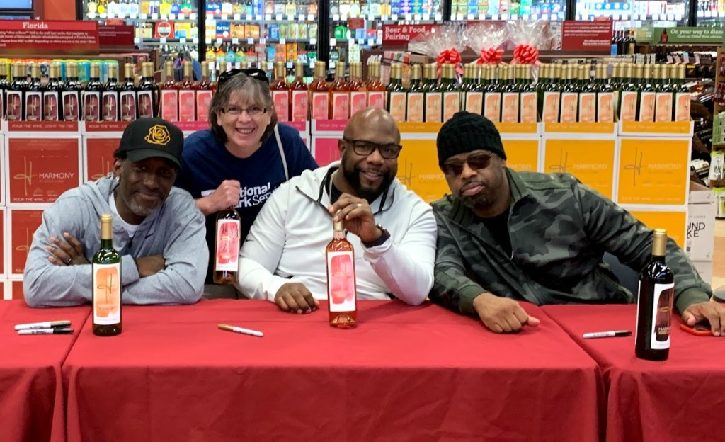 Me with BoysIIMen promoting their wine "Harmony".