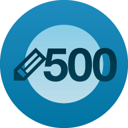 500 post milestone button